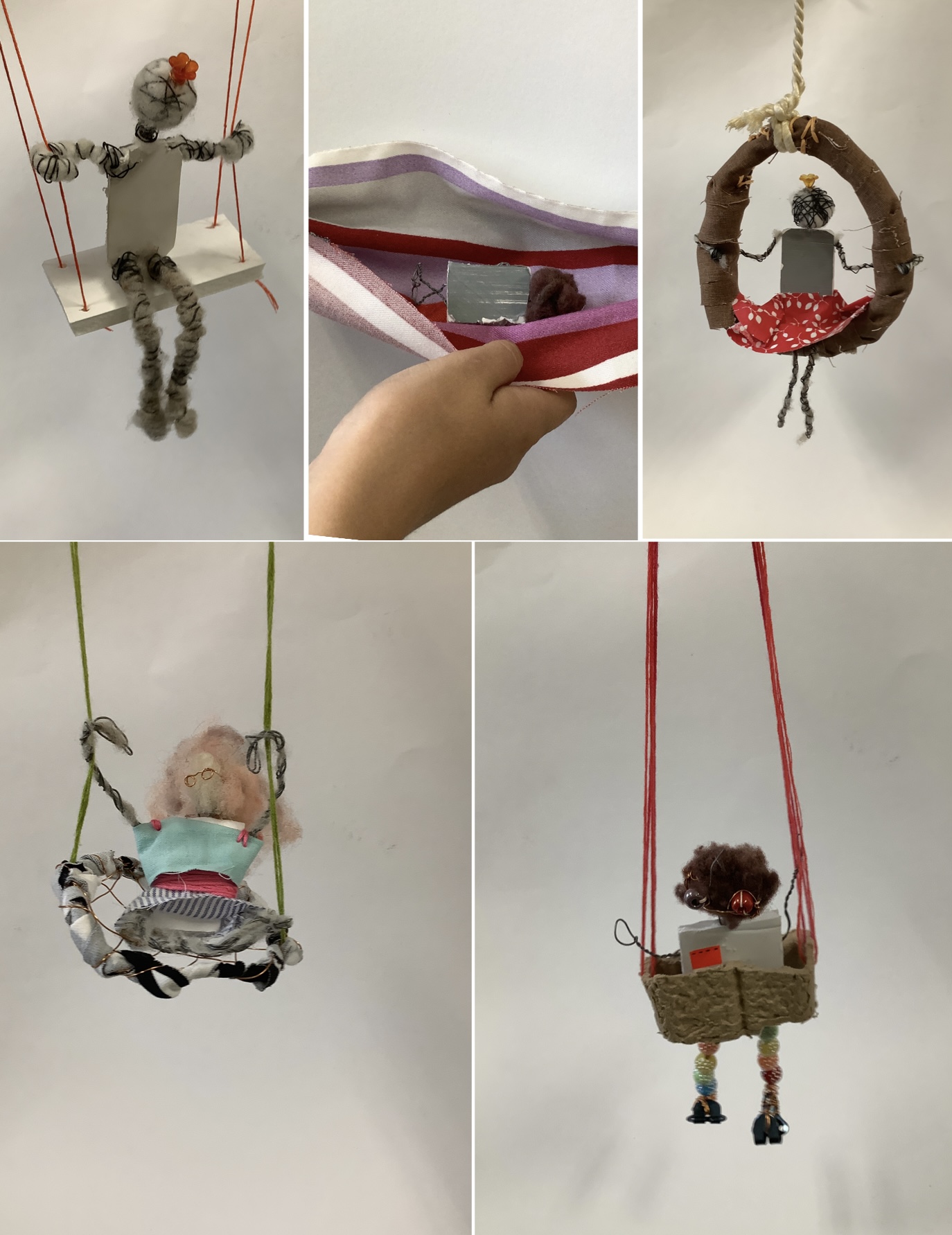 koláž houpačky